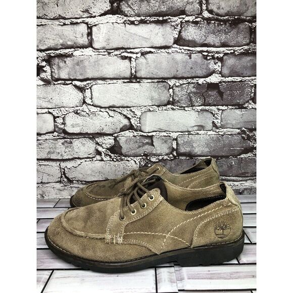 Timberland Earth Keepers Taupe Oxfords Moc Toe Lace Up Shoes Men Sz 8.5M US/42EU - Picture 1 of 15